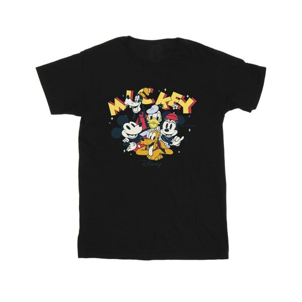 Disney Mens Mickey Mouse Group T-Shirt - Black