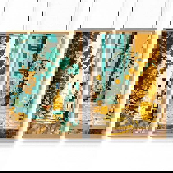 Living Room Canvases | Set of 2 Italian Lifestyle Wall art Prints