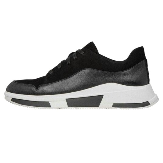 Fit Flop Mens Suede Chunky Sole Trainers - Black