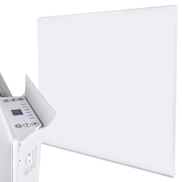 MYLEK Wall Mounted Slimline White Panel Heater 500w Daily and Weekly Timer, Digital Thermostat