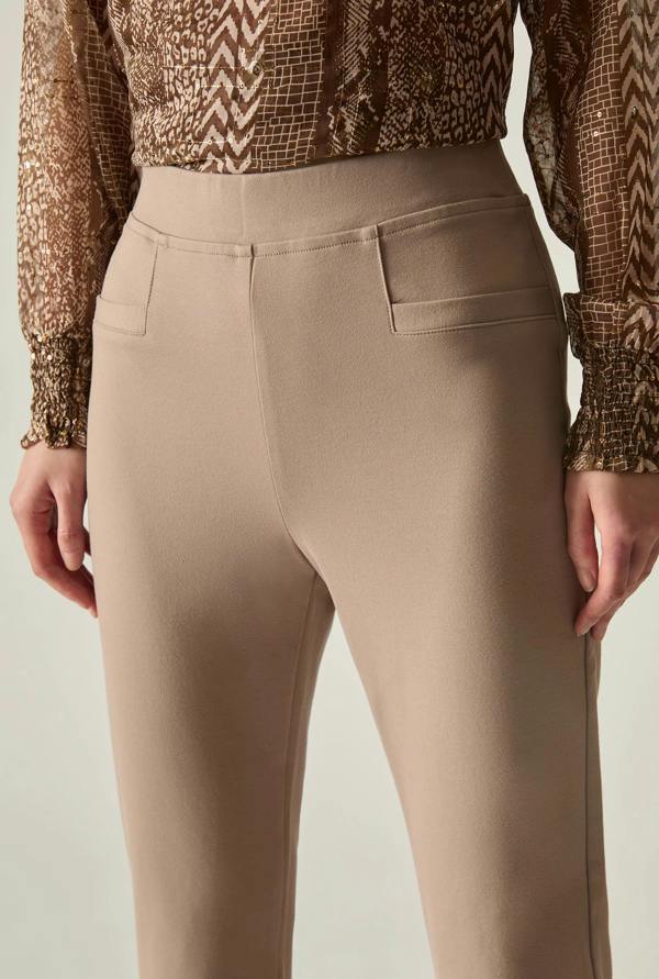 James Lakeland Taupe Bootleg Trousers