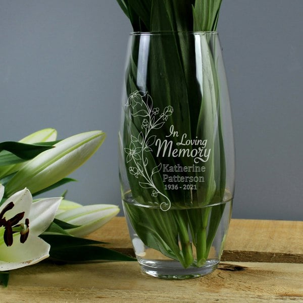 Personalised Memento Company Personalised In Loving Memory Vase