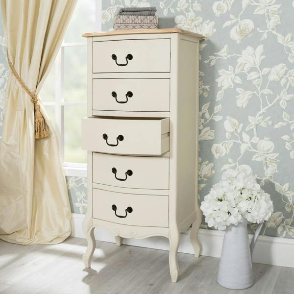 Statement Furniture Juliette Tallboy 5 Drawer French Style Bedroom Chest
