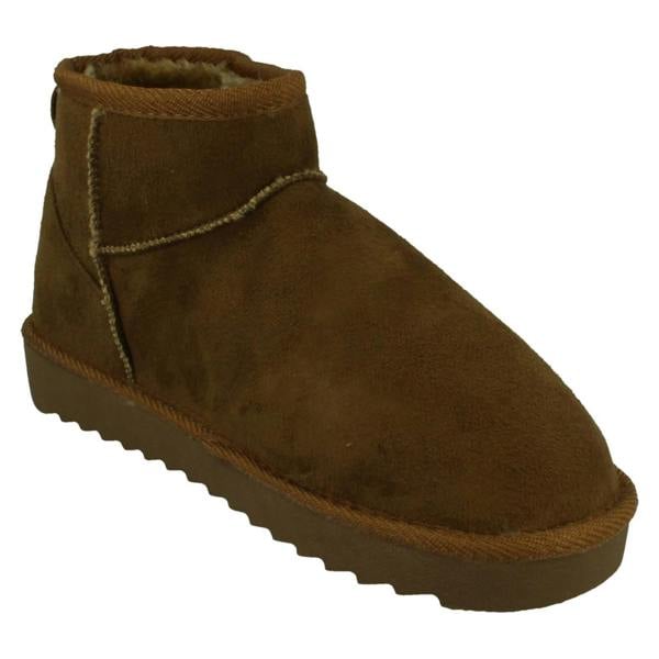 Spot On Ladies Spot On Chunky Sole Wide Fit Casual Ankle Boots F4462