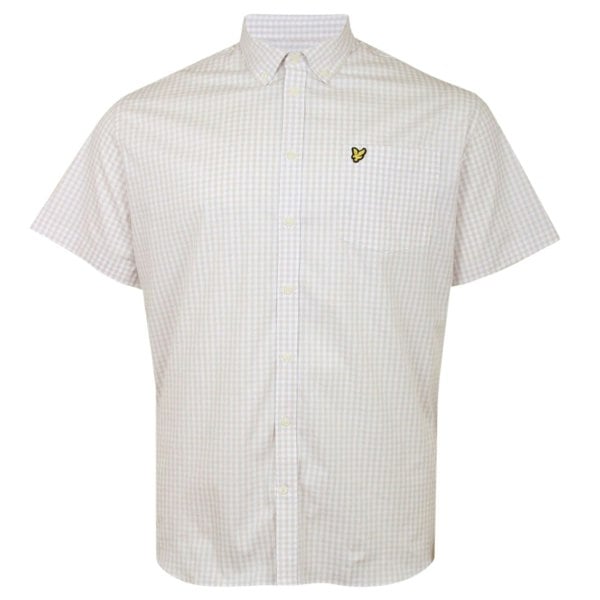 Lyle & Scott Lyle Scott Short Sleeve Slim Fit Gingham Shirt - Cove