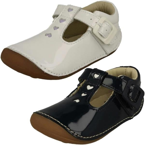 Clarks Girls Clarks Casual Pre Walker Shoes with Heart Detail Tiny Beat T
