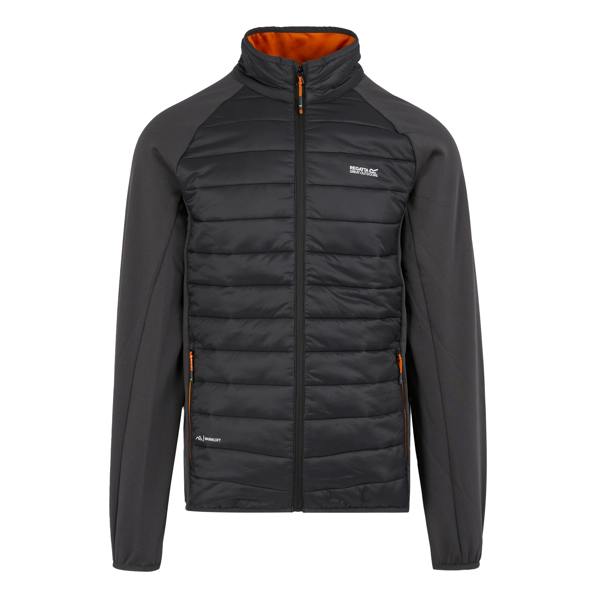 Regatta Mens Clumber IV Full Zip Hybrid Jacket - Ash/Fox - 