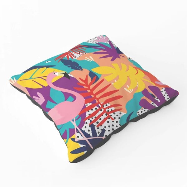 Warren Reed Tropical Flamingoes Floor Cushion