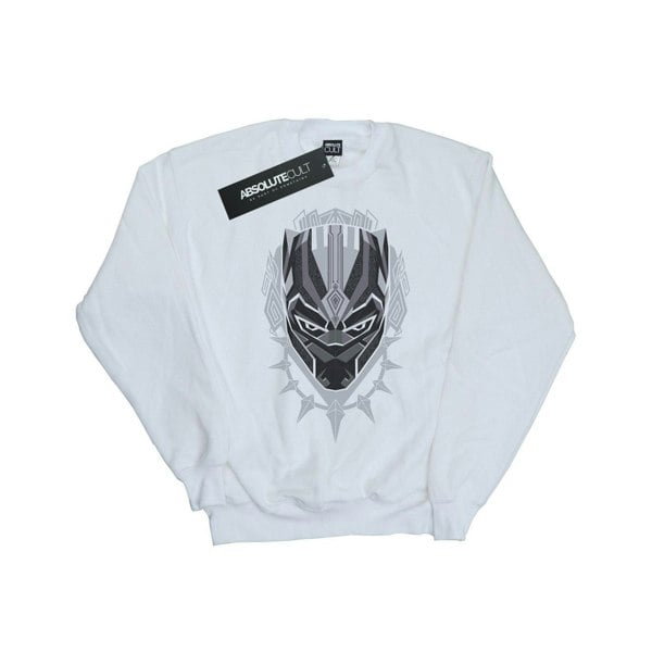 Marvel Boys Black Panther Head Sweatshirt - White