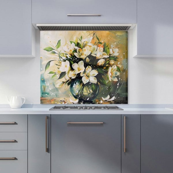 Warren Reed - Designer Elegant Jasmine Bloom Splash Kitchen Splashback