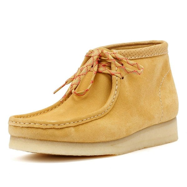 Clarks Originals 26181131 Men's Wallabee Boots Golden Tan Suede