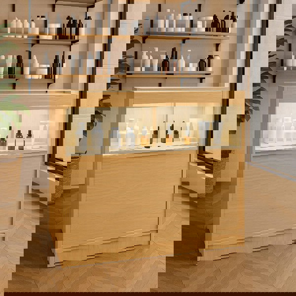 Monstershop LED Retail Shop Counter B900 - Maple