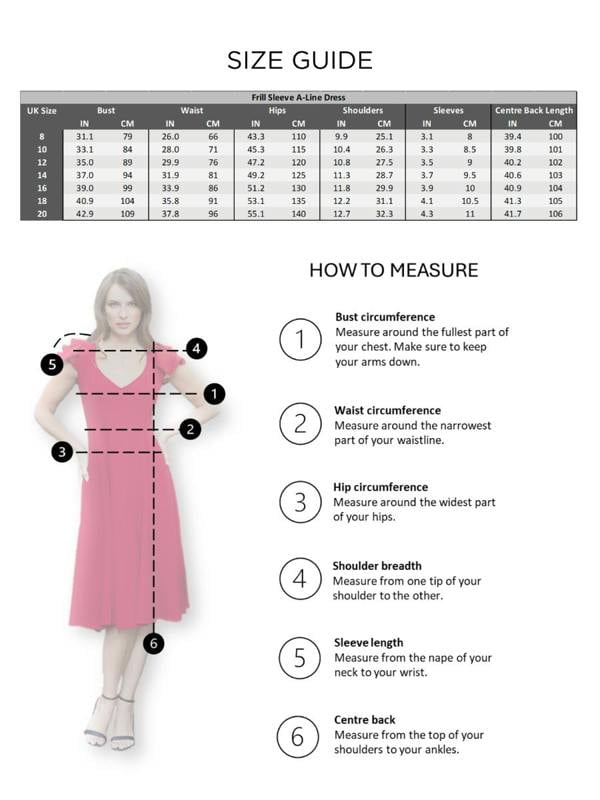 HotSquash Frill Sleeve A-Line Dress