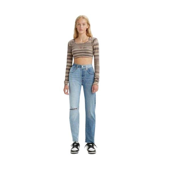 Levis Womens/Ladies 501 Original Jeans - Two Tone Blue/Indigo - 