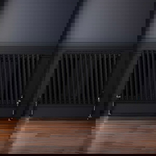 Monstershop Traditional 3 Column Radiator - 600 x 1192mm - Black