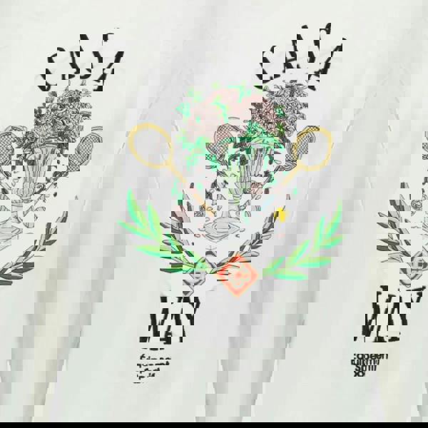 Casablanca Embroidered Sweatshirt Casa Way Off-White