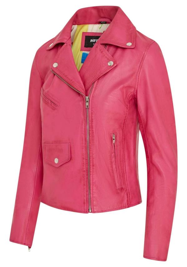 Infinity Leather Women's Classic Brando Biker Leather Jacket - Broome