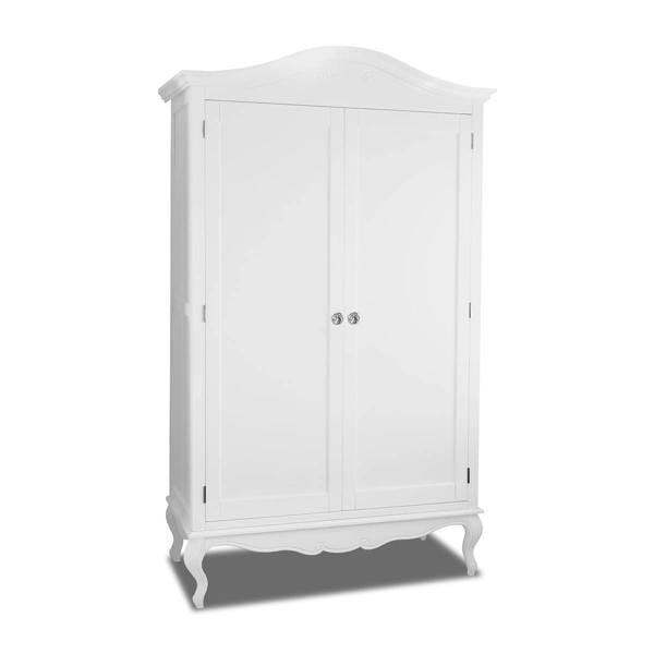 Statement Furniture Juliette Double Wardrobe with Crystal Handles French Style 2 Door Bedroom Storage