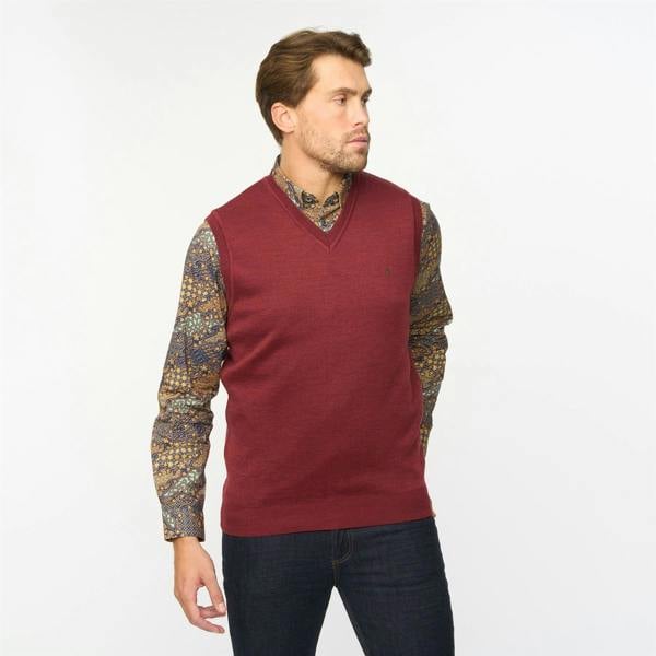 Gabicci G55K03 Plain Vee Neck Slipover Gabicci Classic MULBERRY