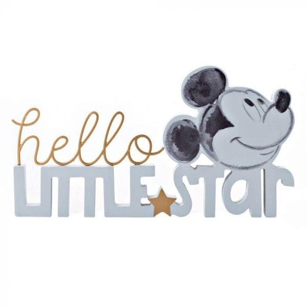 Disney Mickey Hello Little Star Mantle Plaque Blue