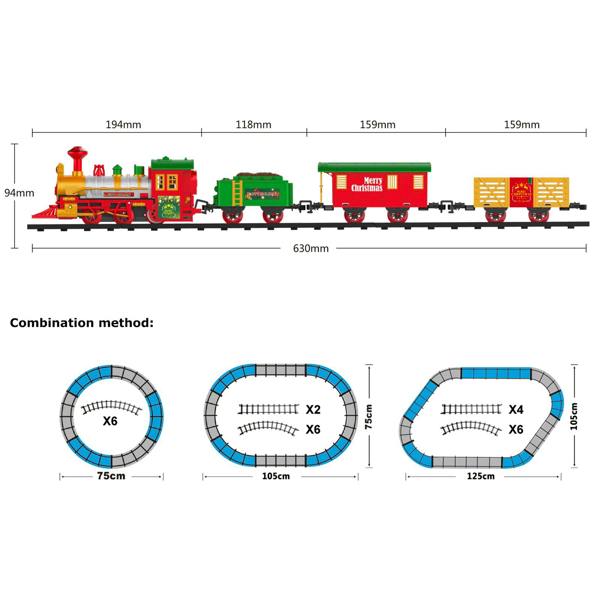 Rexco Deluxe Train Set Around Christmas Tree Track Toy Lights Musical Party Xmas Gift