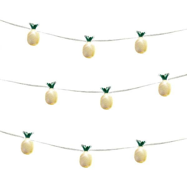 Gardenwize 10-Piece Solar String Lights – 2m Pineapple Lantern LED Lights