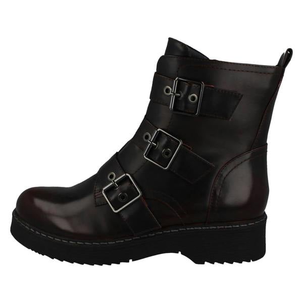 Spot On Ladies Spot On Buckle Ankle Boots F51069