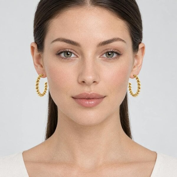 Cachet London Melia Gold Hoop Earrings