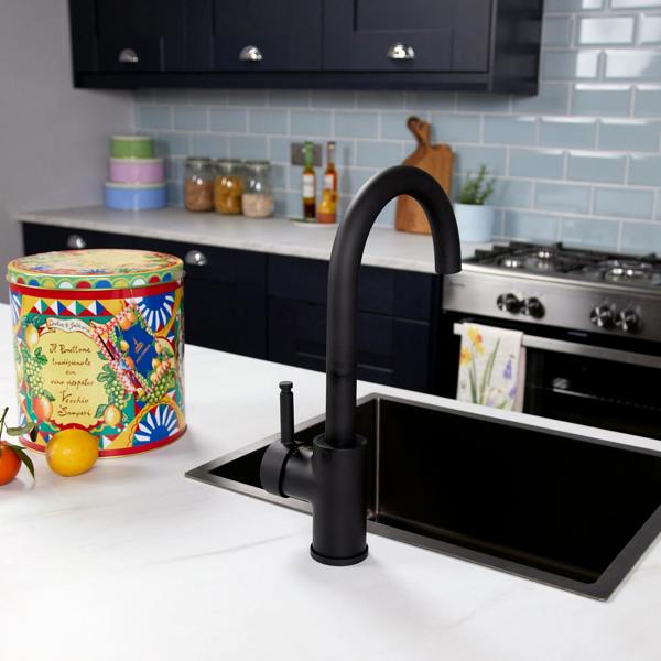 Flode Solo | Single Lever 3 in 1 Instant Boiling Tap | Matt Black Finish