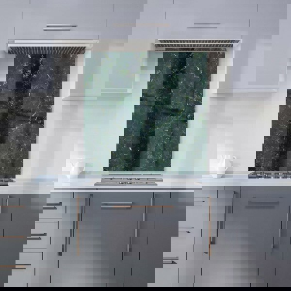 Warren Reed - Designer Deep Green Quartz Effect Kitchen Splashback
