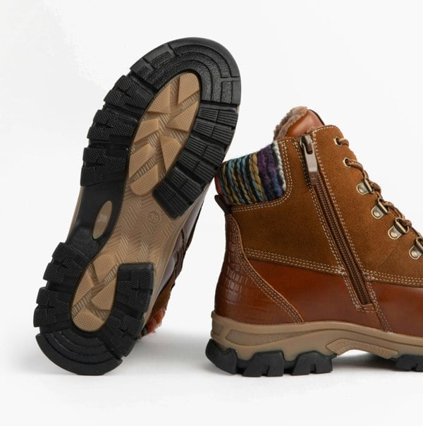 Josef Seibel WYNTER 02 Womens Waterproof Lace Up Boots Brandy