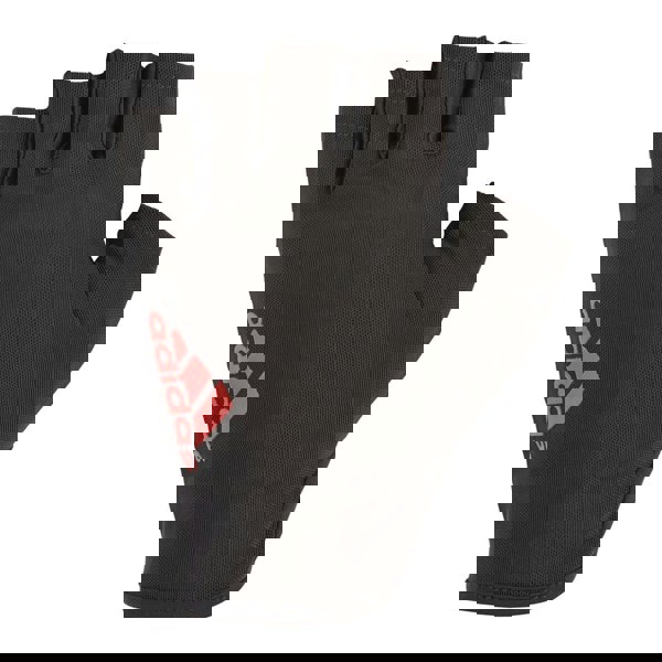 Adidas Mens Half Finger Essential Gloves - Red