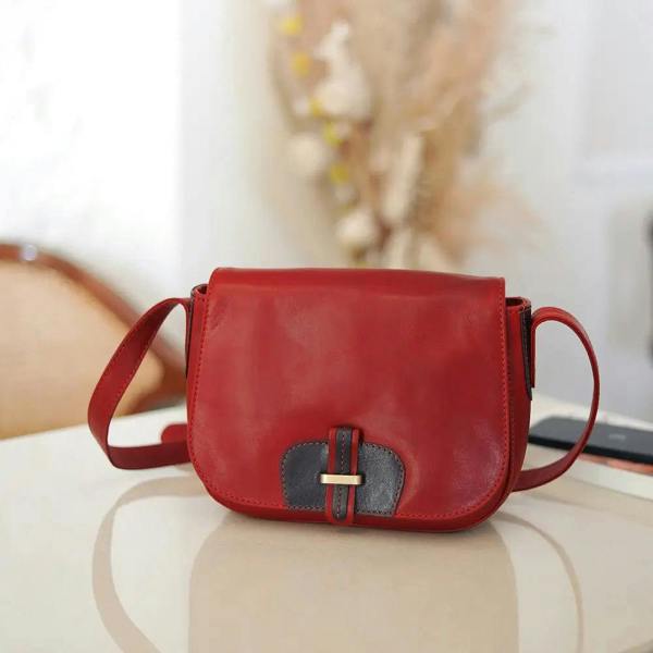 Lifestyle view of Bordeaux Leather Shoulder bag