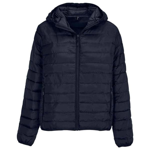 SOLS Womens/Ladies Stream Hooded Padded Jacket - French Navy - 