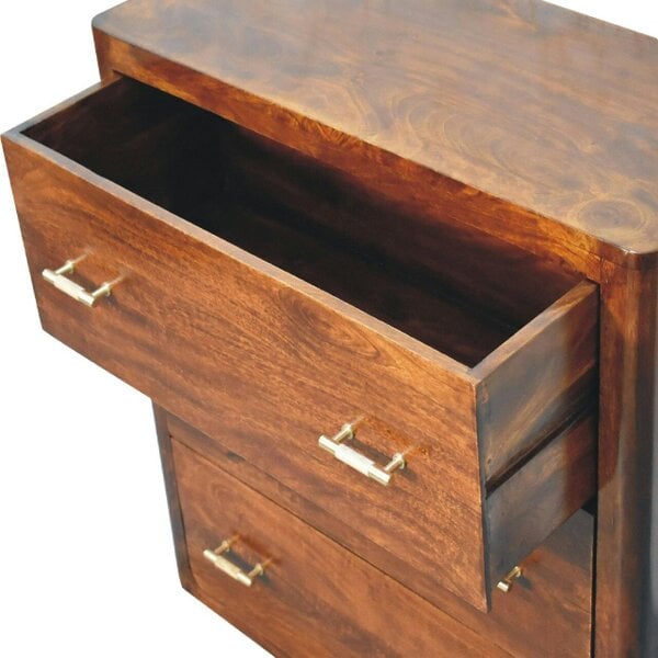 Artisan Furniture Solid Wood Luca Chest of Drawers, 3 Drawers, Brown