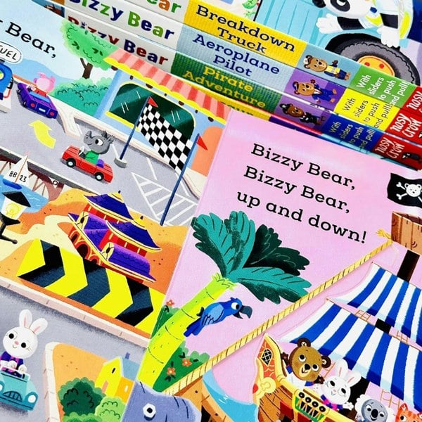 Bizzy Bear Series 5 Book Set Fun Park, Breakdown Truck, Aeroplane Pilot & more