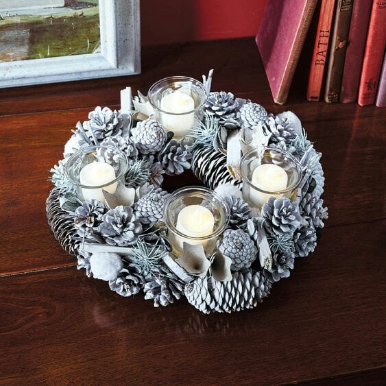 Scotts of Stow White Wreath Centrepiece