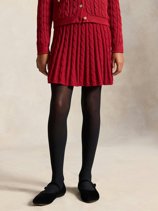 Ralph Lauren Kids Ralph Lauren Girls Cable Knit Skirt in Red