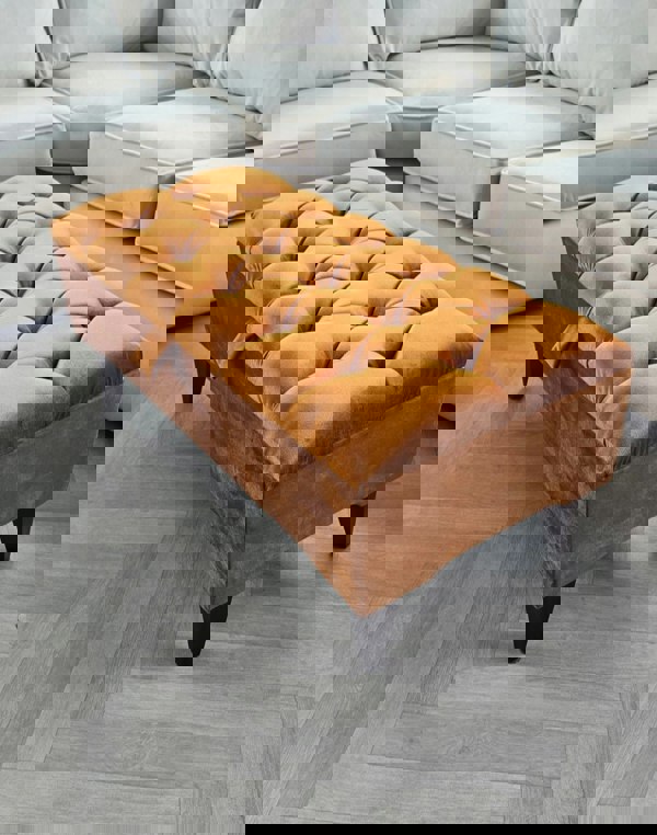 ISTOOLS BURNT ORANGE | POUFFE | FOOTSTOOL |  STORAGE OTTOMAN