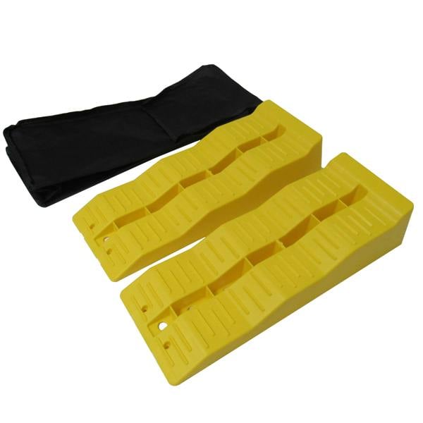 Caravan Levelling Ramps 3 Step & Bag 5 Ton Pair (Heavy Duty Motorhome Level Up Blocks )