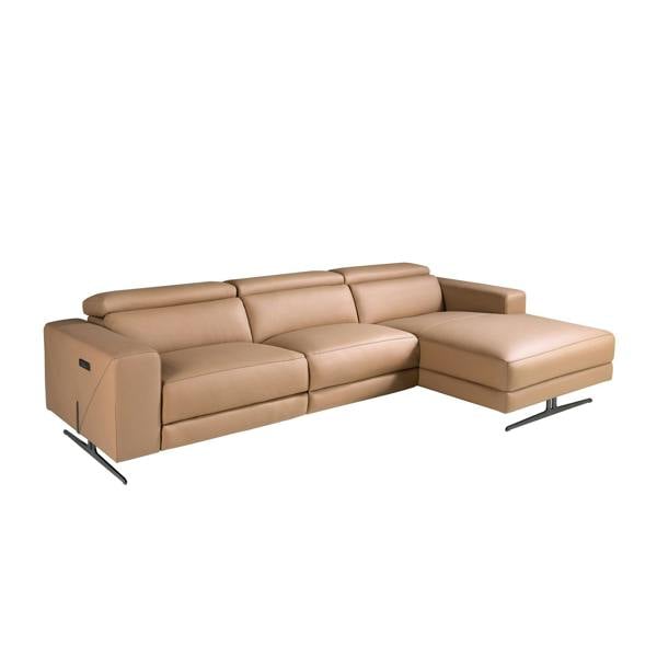 Angel Cerdá Brown leather chaise longue recliner sofa 6287/6286