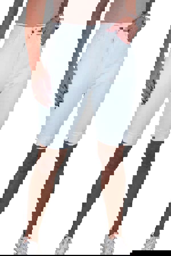 Paulo Due Women's Everyday Stretch Denim Knee Shorts