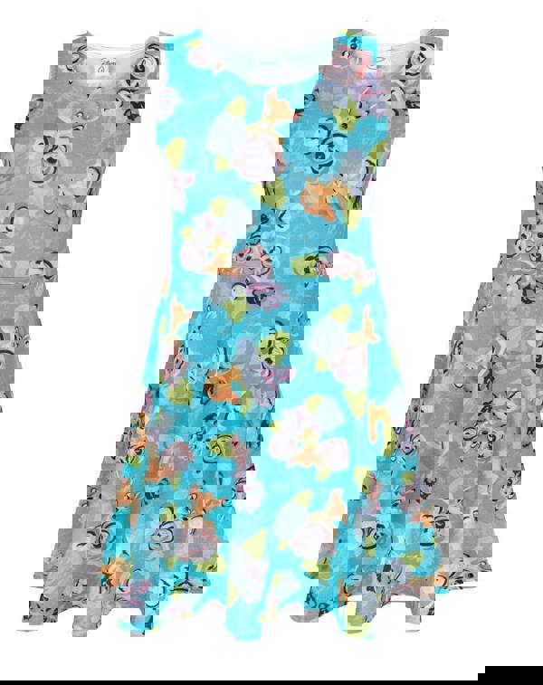 Disney Girls Blue Bambi Sleeveless Skater Dress