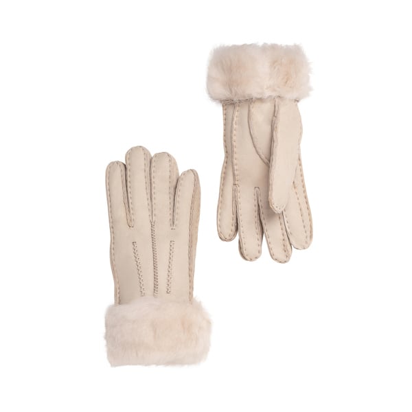Nordvek Womens Sheepskin Gloves With Fur Cuff