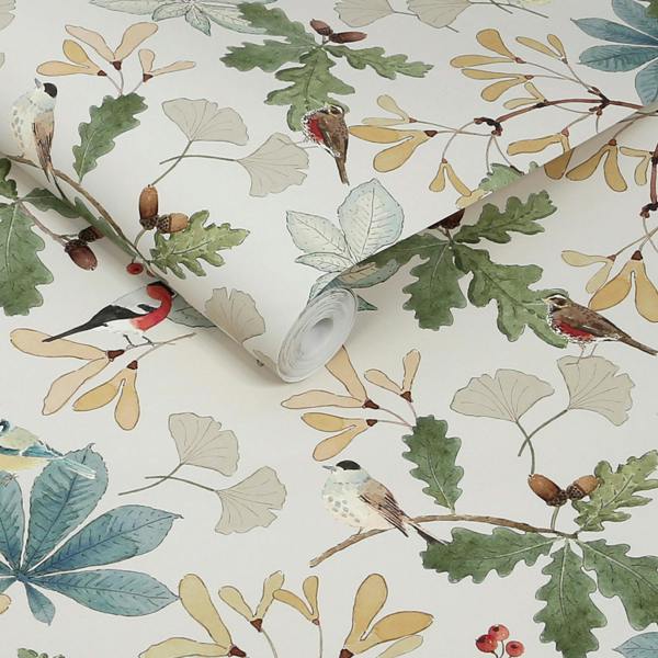 Sophie Allport Orchard Birds Off White Wallpaper
