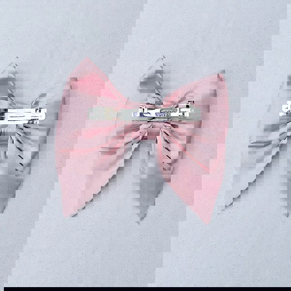 Pink Satin Hair Bow Pink Hair Clip Barrette