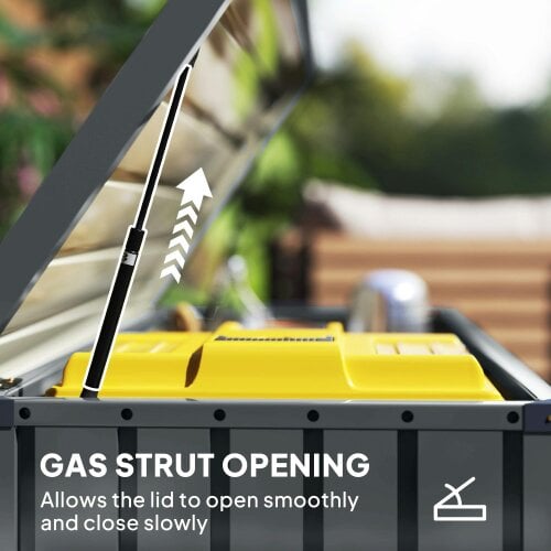 Wyld Haus Firane Rafi Galvanised Steel Outdoor Storage Box 400 Litre Capacity