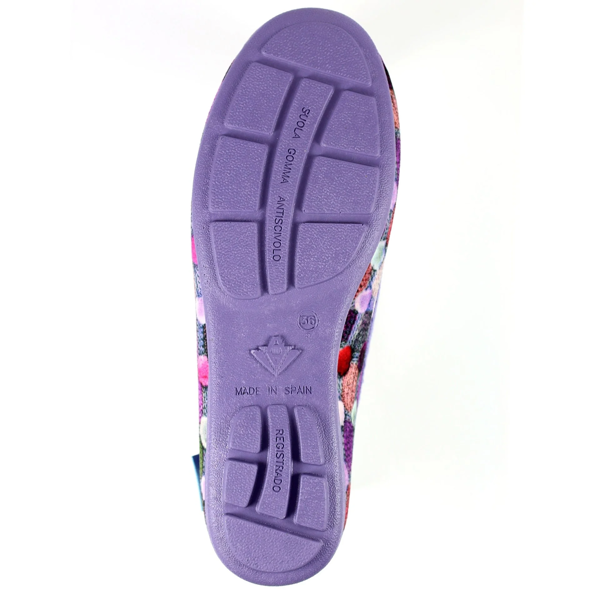 Lunar Womens/Ladies Magic Spotted Slippers - Purple