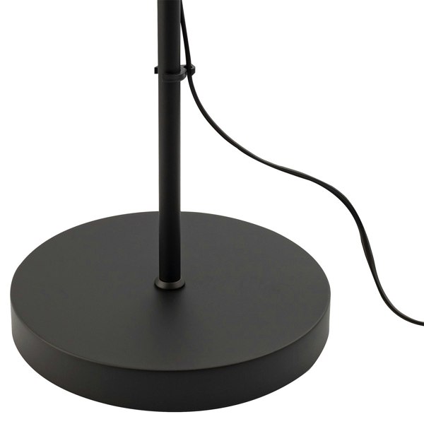 Modern Black Switched Uplighter Floor Lamp with Opal White Polycarbonate Shade Image 3