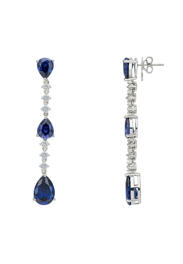 Latelita Elizabeth Drop Earrings Tanzanite Silver